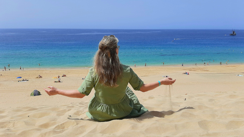 Sandra unterwegs auf Fuerteventura